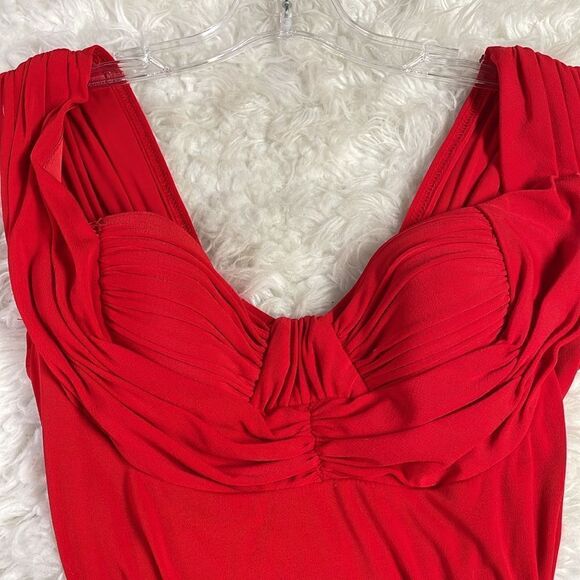 PEEP Vintage Bodycon Red Cocktail Party Homecoming Dress Size Medium - Picture 9 of 13